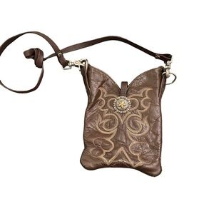 Pistolero American Boots Upcycled Leather Western Crossbody Bag